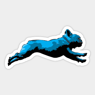 Flying Blue Frenchie Sticker